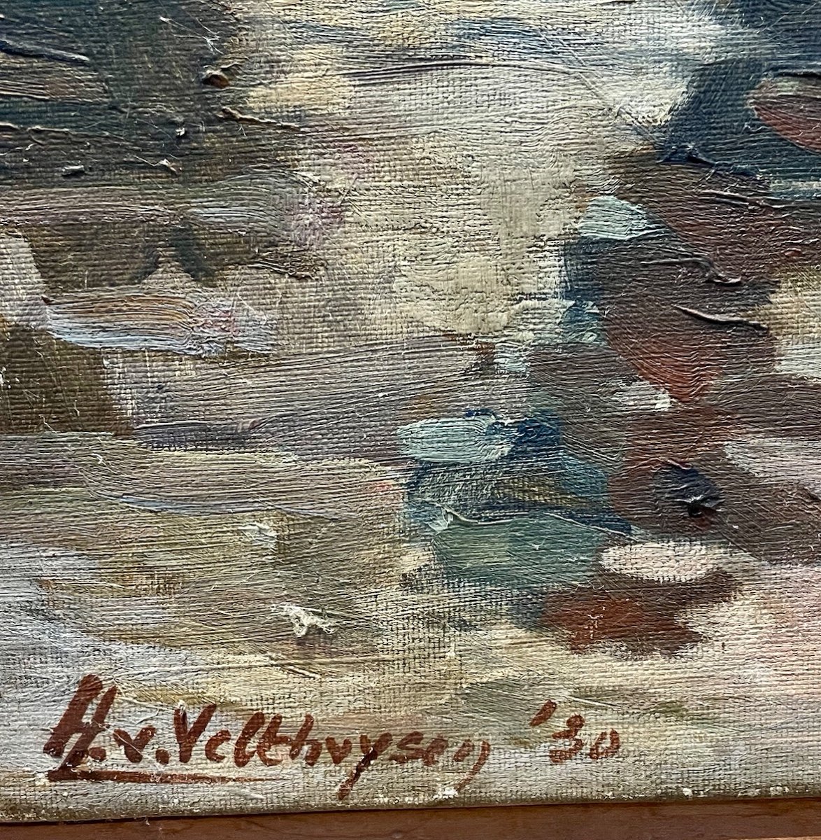 Bateaux - Henry Van Velthuysen - Huile Sur Toile Signée et datée de 1930 - Indonésie-photo-3