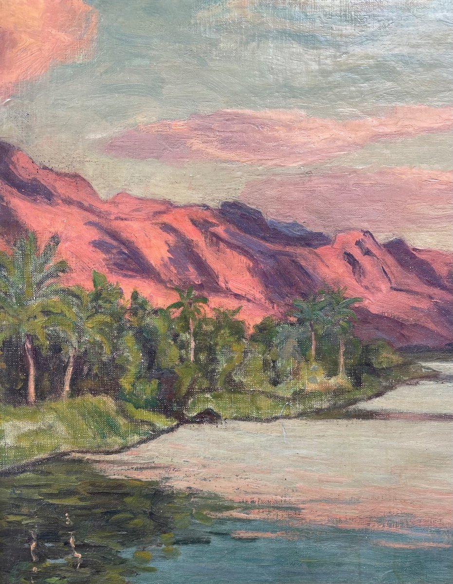 La Rivière De Thio - Paul Mascart - Oil On Canvas Signed - New Caledonia-photo-2