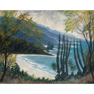 East Coast Of New Caledonia - Anouya - Oil On Canvas