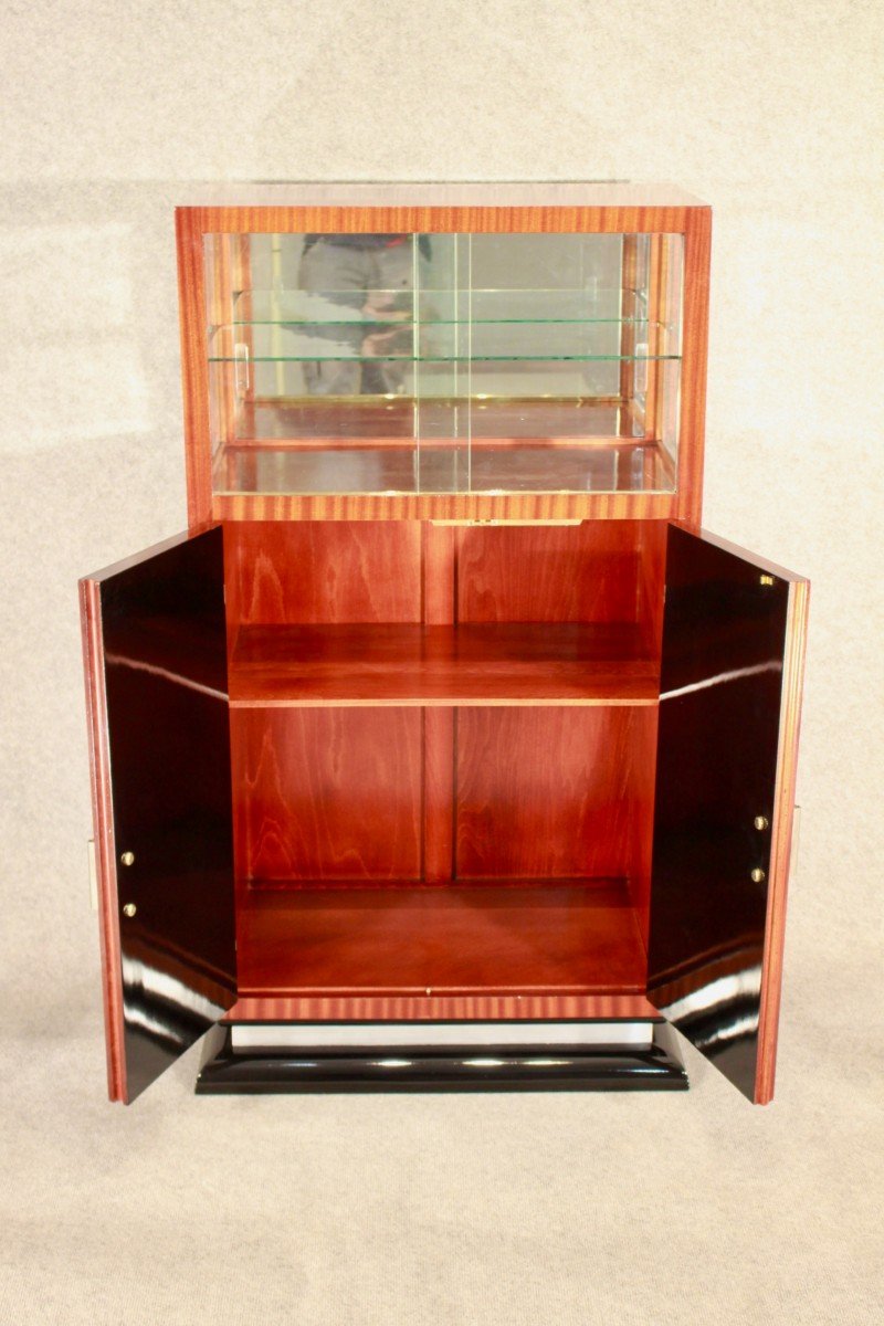 Art Deco Storage Cabinet / Bar Circa 1930 In Mahogany-photo-4