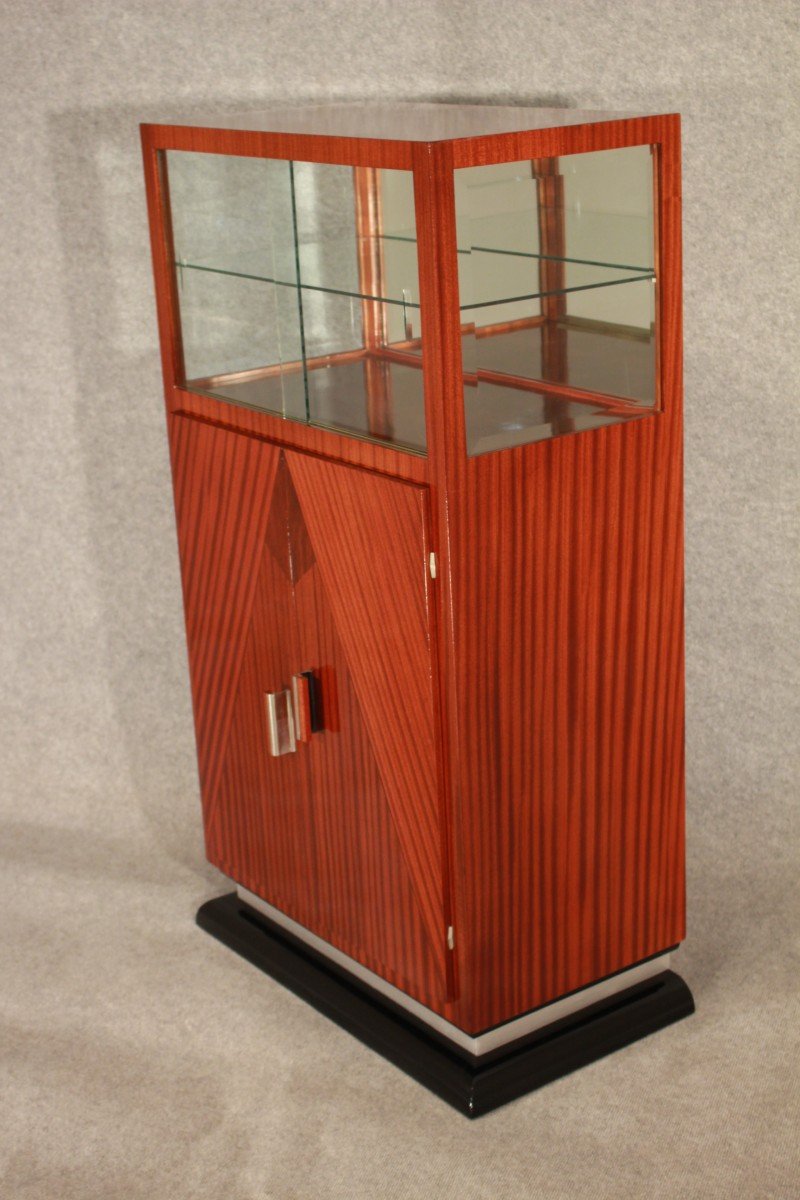 Art Deco Storage Cabinet / Bar Circa 1930 In Mahogany-photo-2