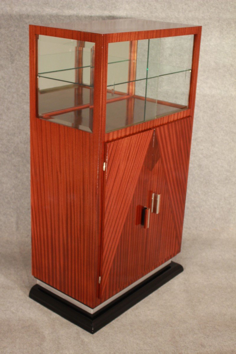 Art Deco Storage Cabinet / Bar Circa 1930 In Mahogany-photo-3