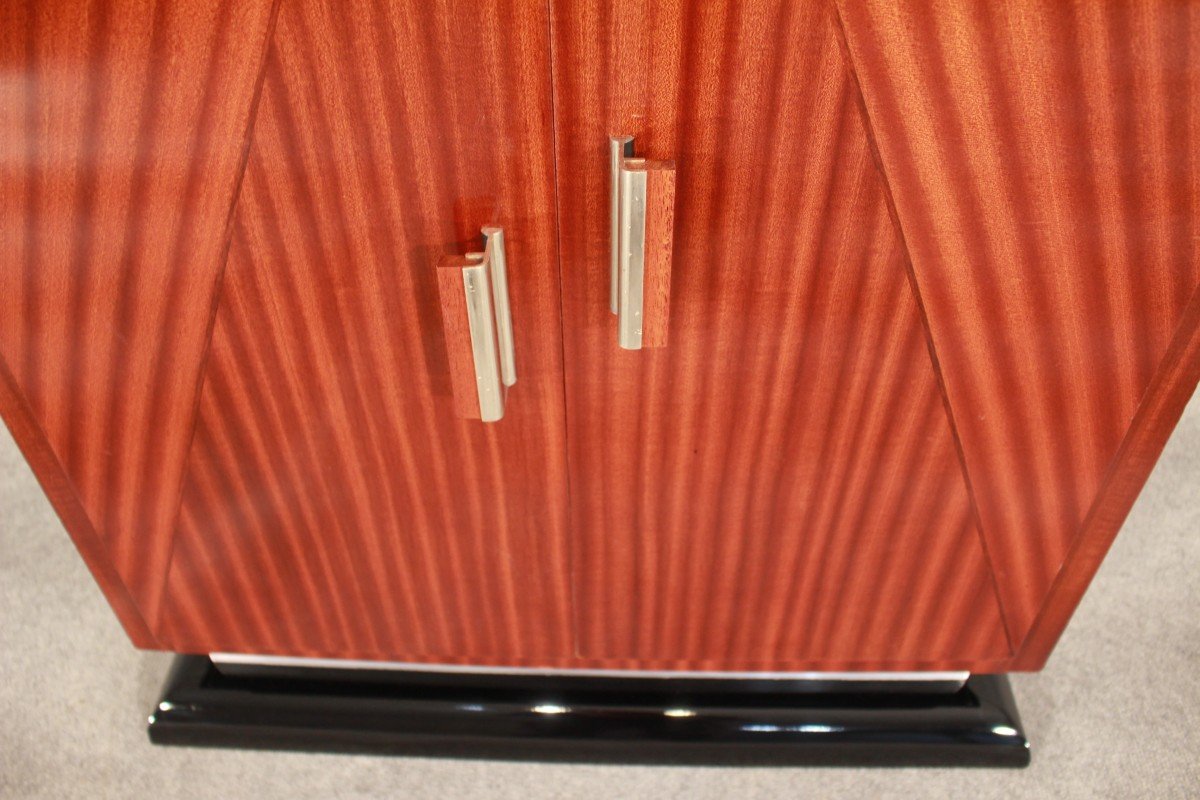 Art Deco Storage Cabinet / Bar Circa 1930 In Mahogany-photo-5