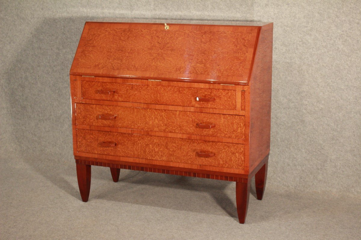 Art Deco Secretary / Desk Circa 1930 Signed Soubrier-photo-2