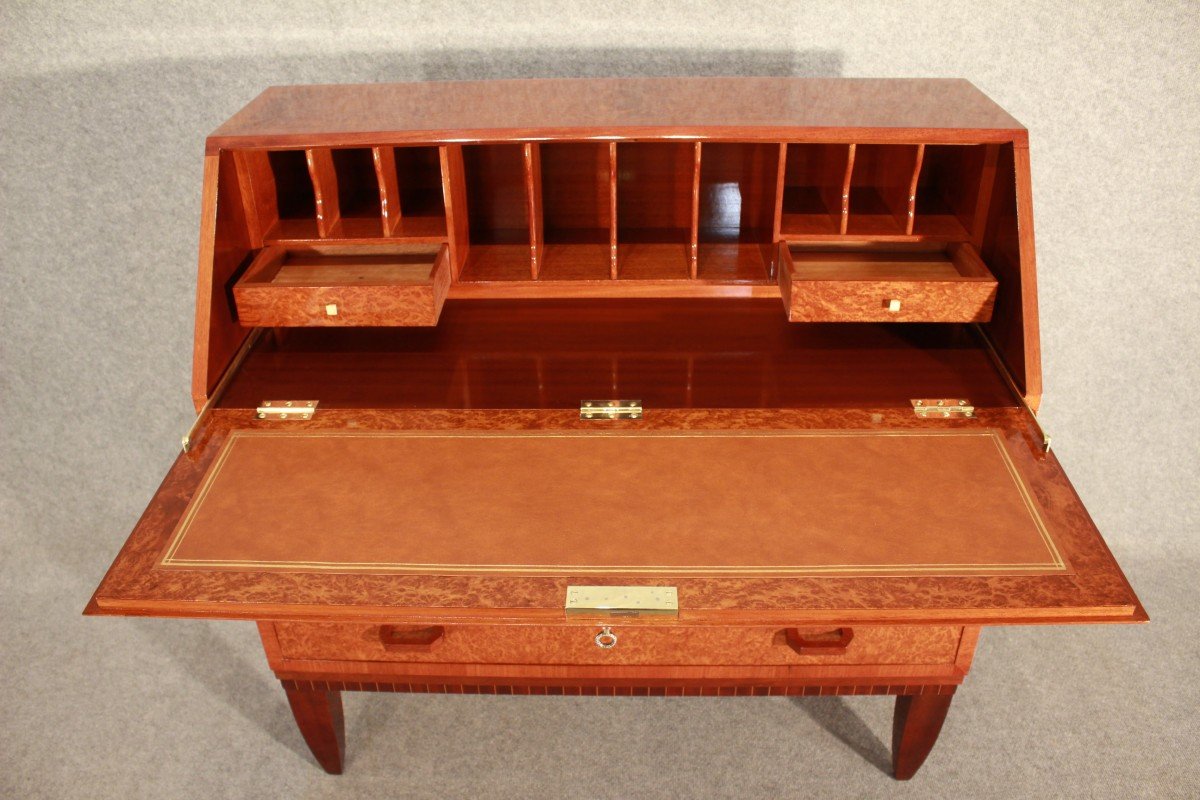 Art Deco Secretary / Desk Circa 1930 Signed Soubrier-photo-5