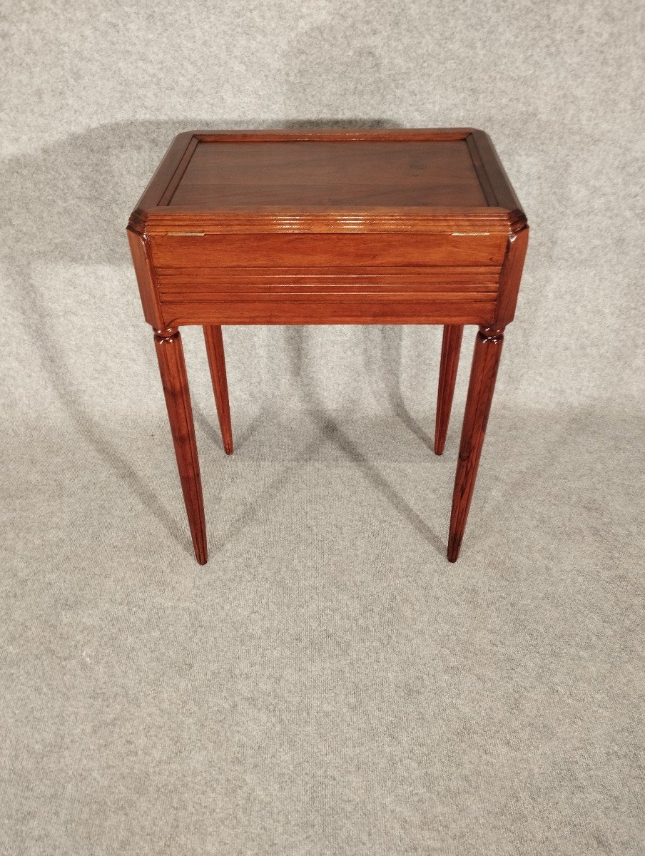 Small Art Deco Storage Table Circa 1930 In Walnut-photo-3