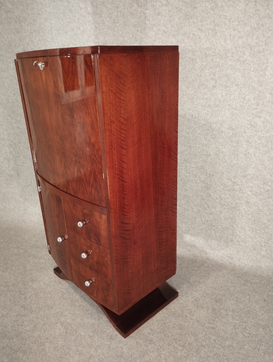 Art Deco Secretary Circa 1930 In Walnut-photo-4