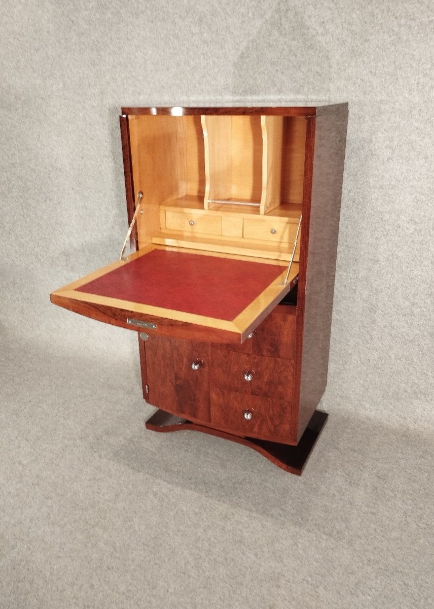 Art Deco Secretary Circa 1930 In Walnut