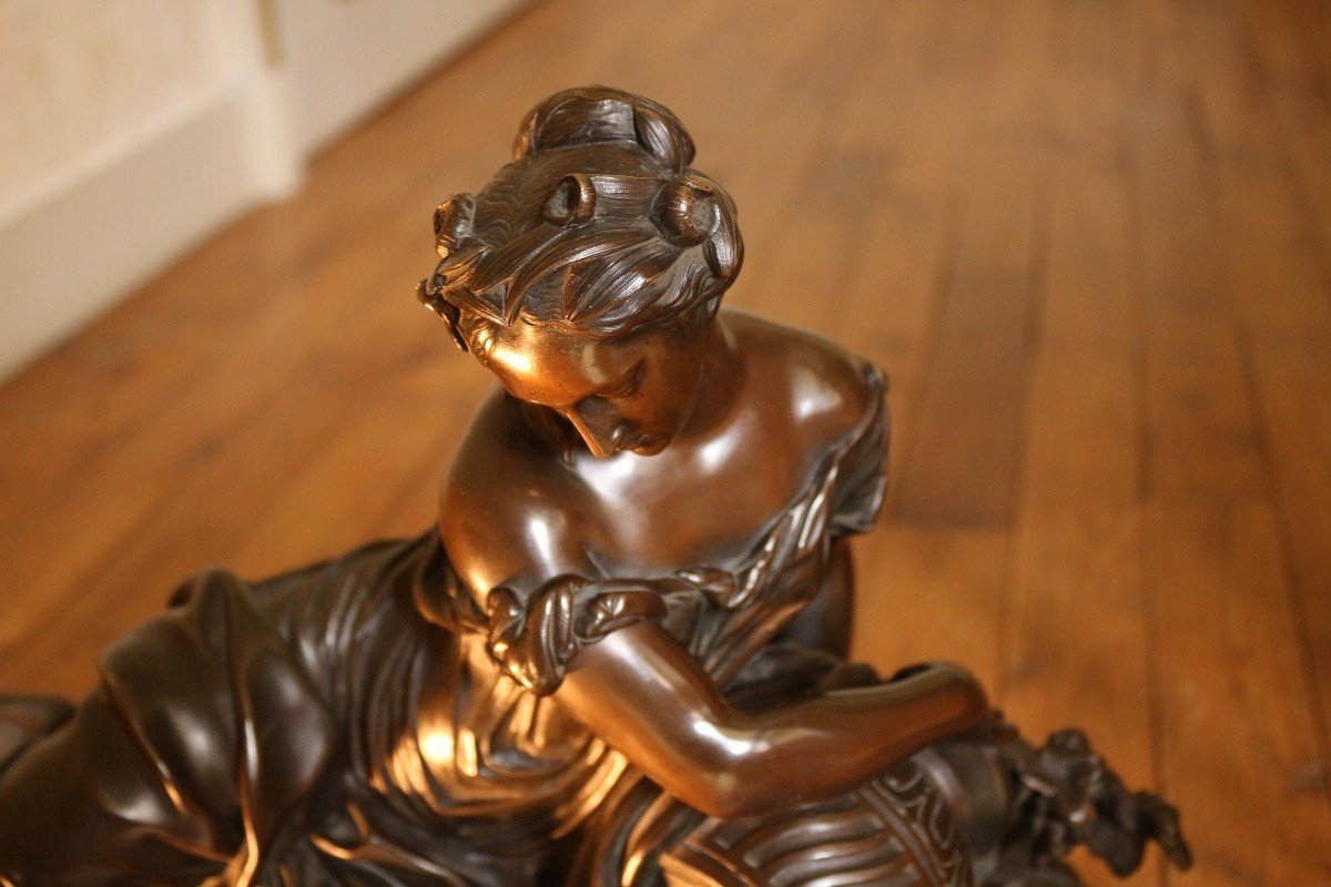 Allegory Of The Source - Bronze Sculpture - 19th Century-photo-4