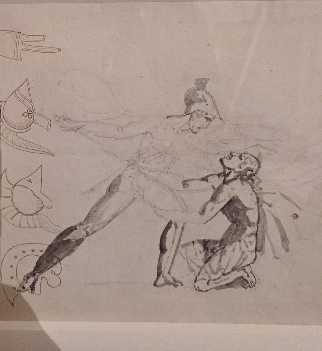 Old Drawing, Jacques Louis David, Around. Circa 1800-photo-3