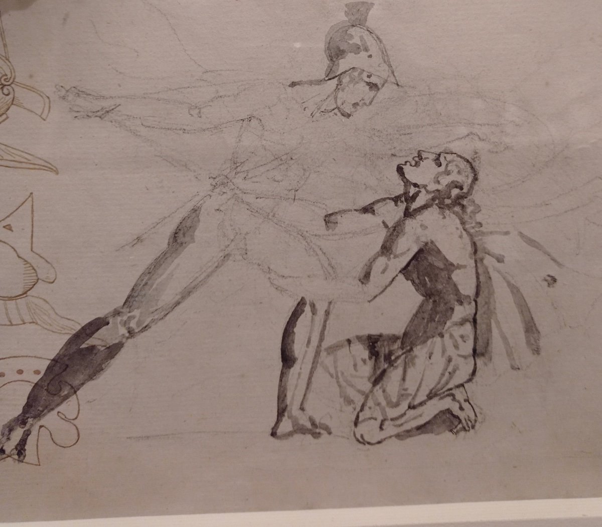 Old Drawing, Jacques Louis David, Around. Circa 1800-photo-4