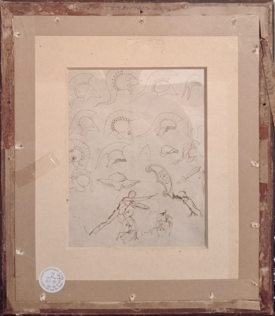 Old Drawing, Jacques Louis David, Around. Circa 1800-photo-1