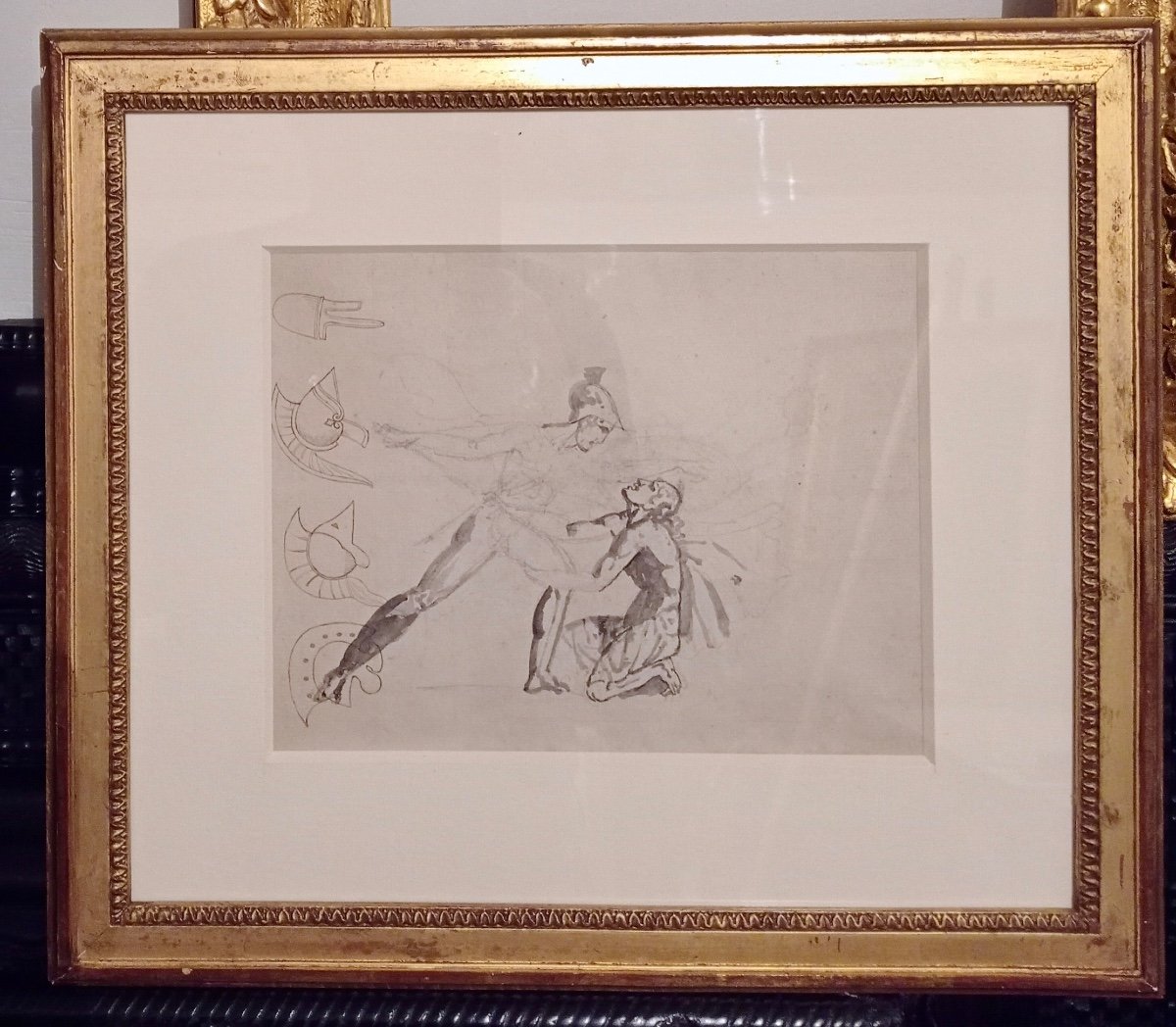 Old Drawing, Jacques Louis David, Around. Circa 1800