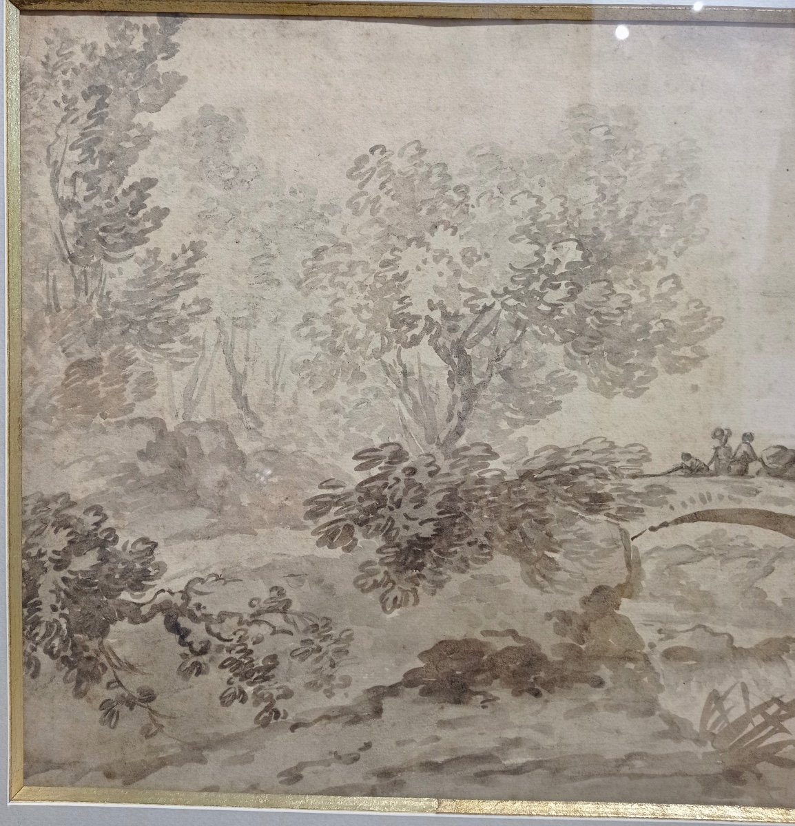 Old Drawing, French School 18th Century-photo-3