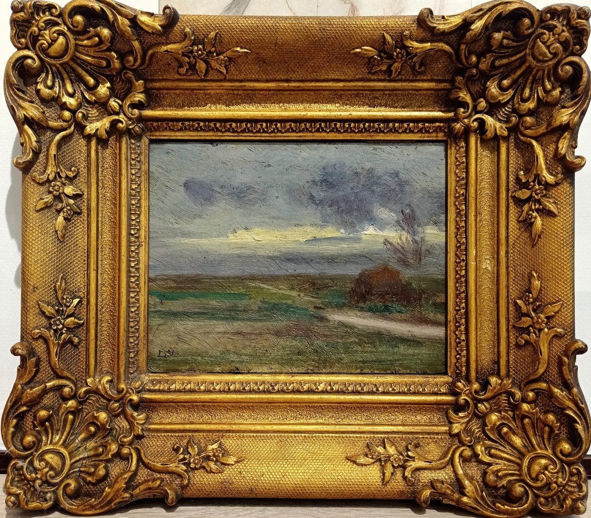 Oil On Panel 19th Century, Signature Lv