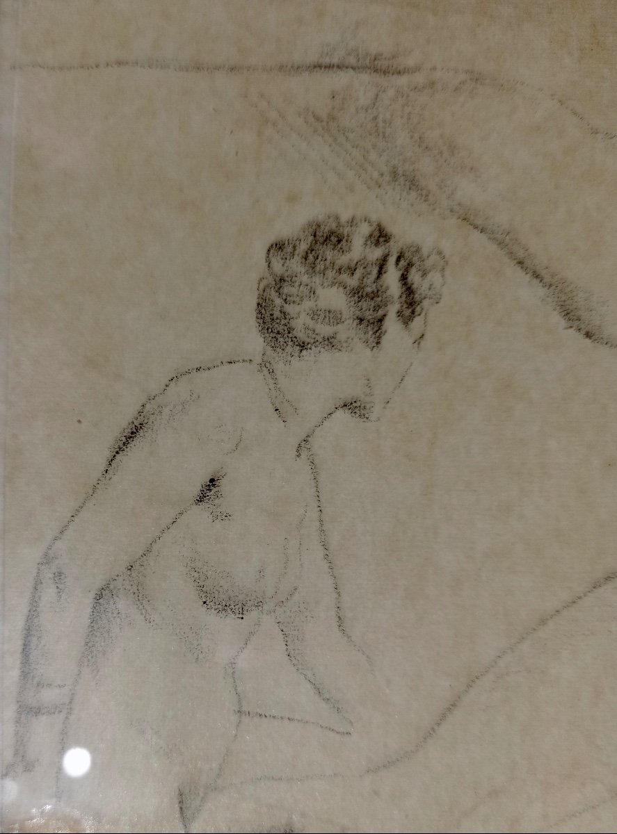 Henri Fantin-latour, Drawing On Tracing Paper, 19th Century, Study Of Nudes-photo-4