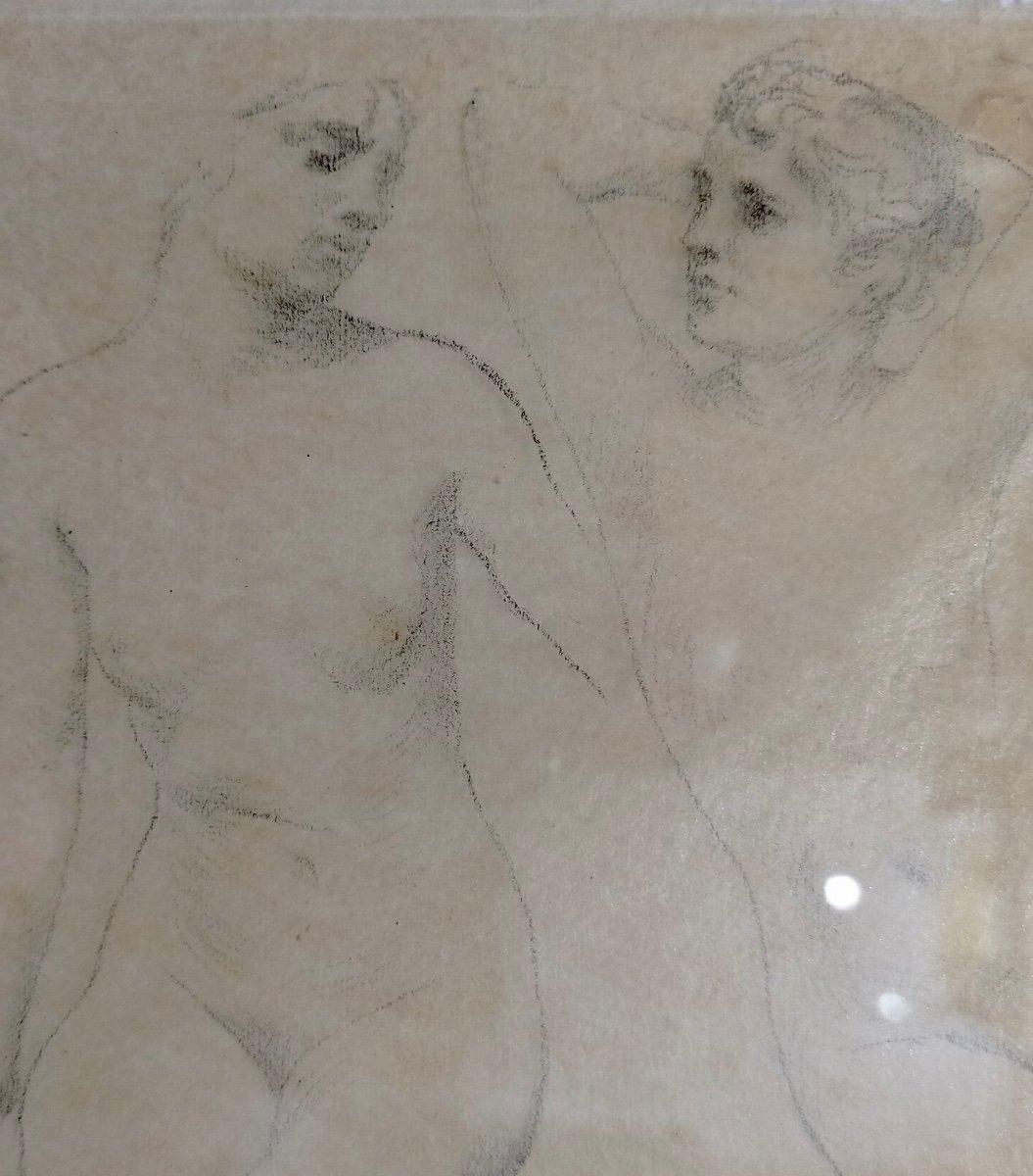 Henri Fantin-latour, Drawing On Tracing Paper, 19th Century, Study Of Nudes-photo-5