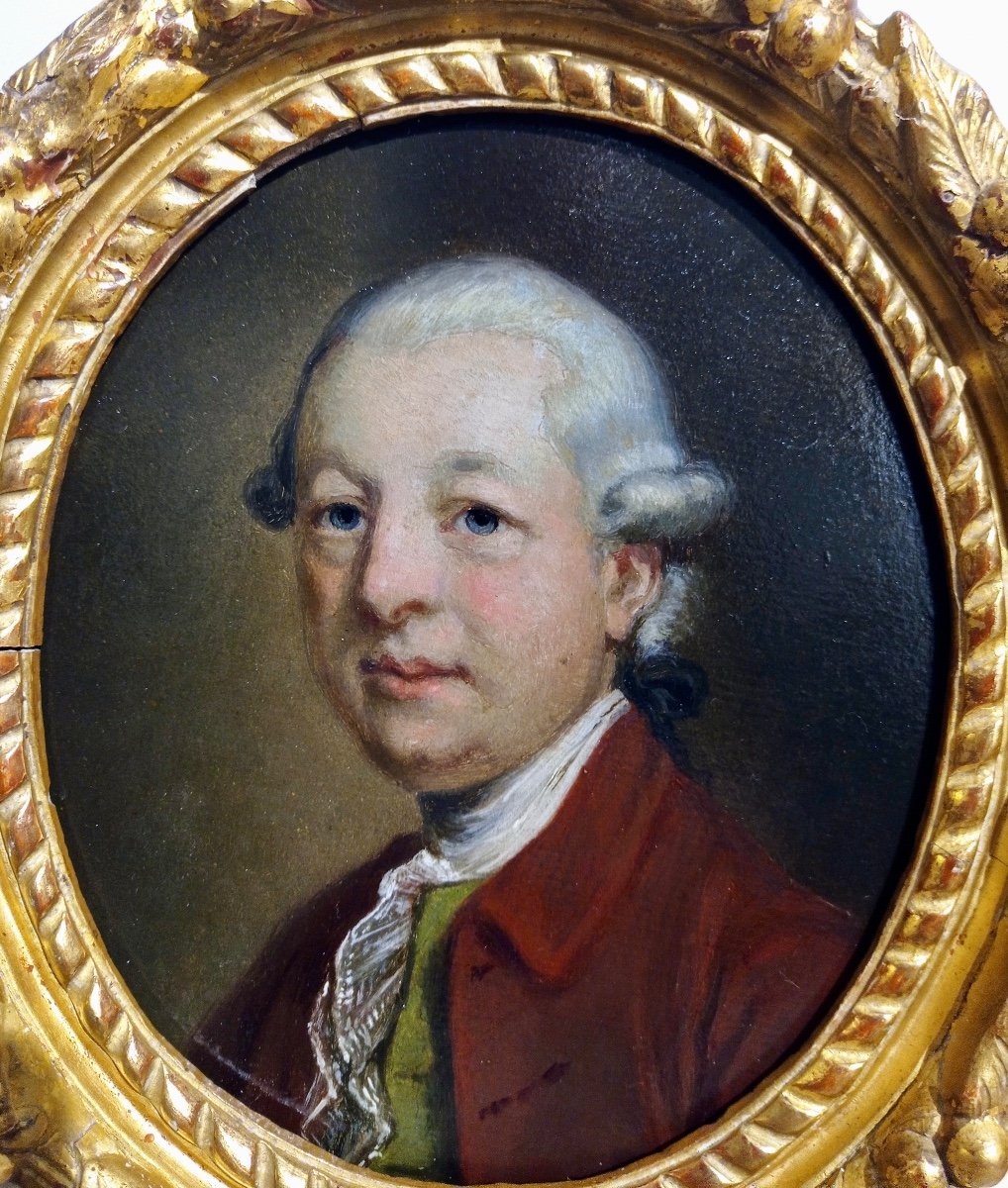 Portrait Of A Man From The End Of The 18th Century, French School.-photo-1