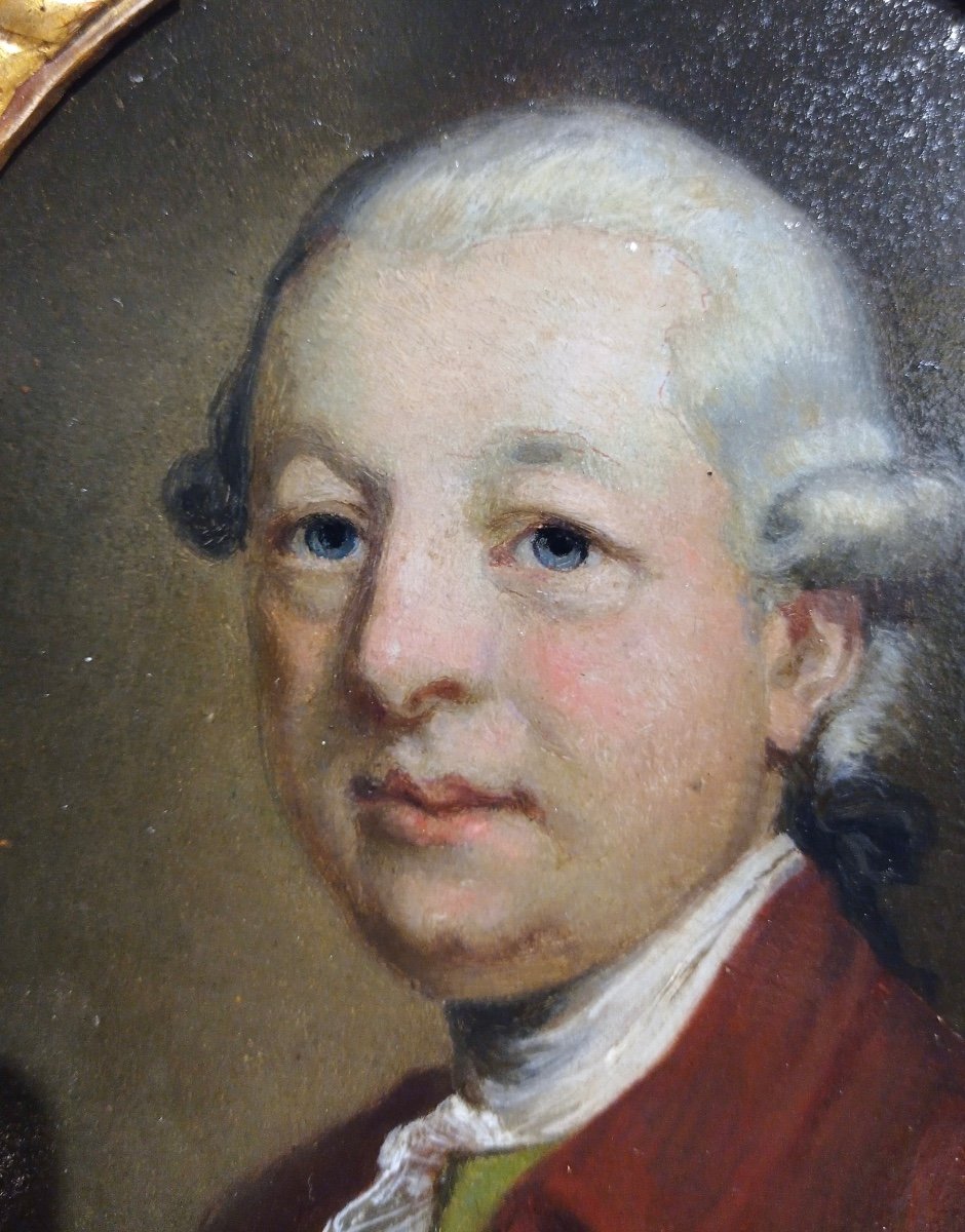 Portrait Of A Man From The End Of The 18th Century, French School.-photo-2