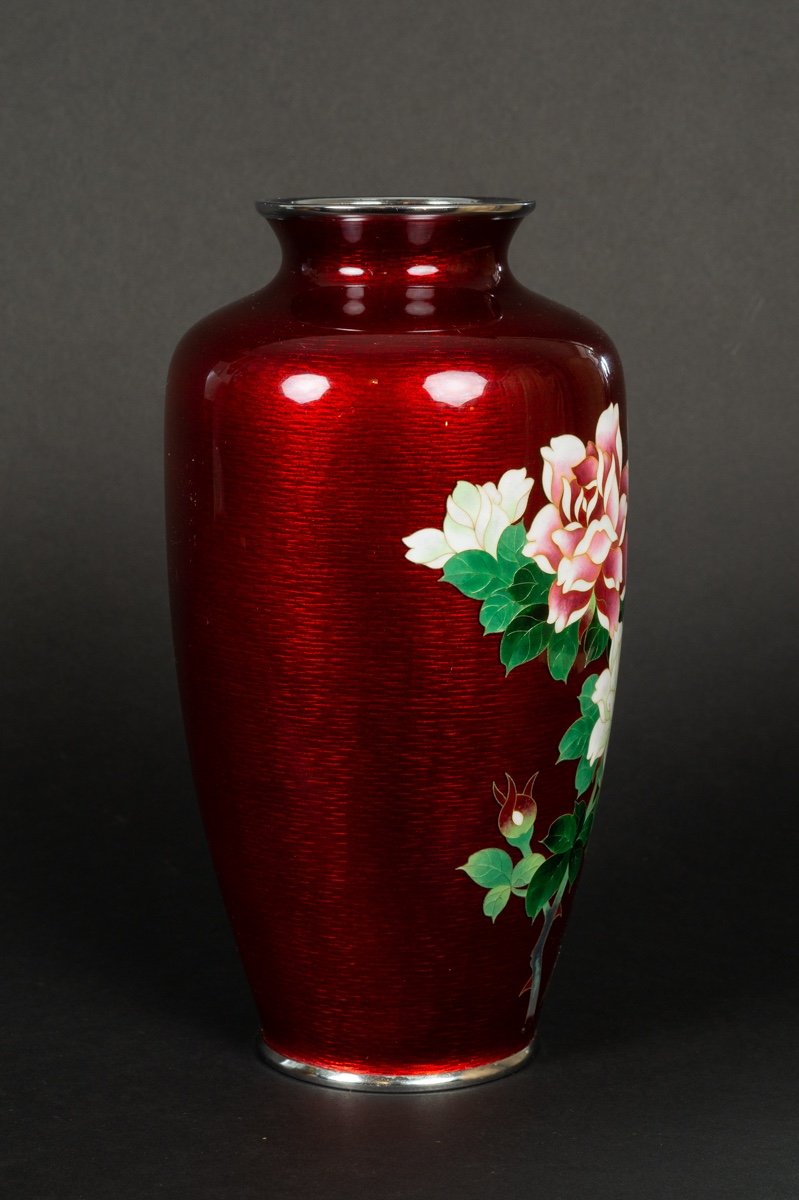 Cloisonne Vase, Ando Jubei Company, Japan, Mid-20th Century.-photo-2