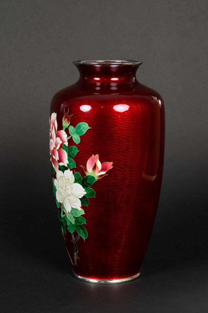 Cloisonne Vase, Ando Jubei Company, Japan, Mid-20th Century.-photo-4