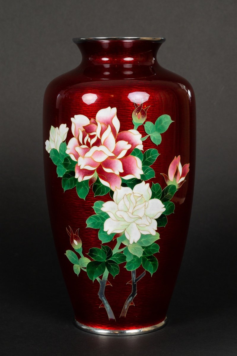 Cloisonne Vase, Ando Jubei Company, Japan, Mid-20th Century.-photo-1