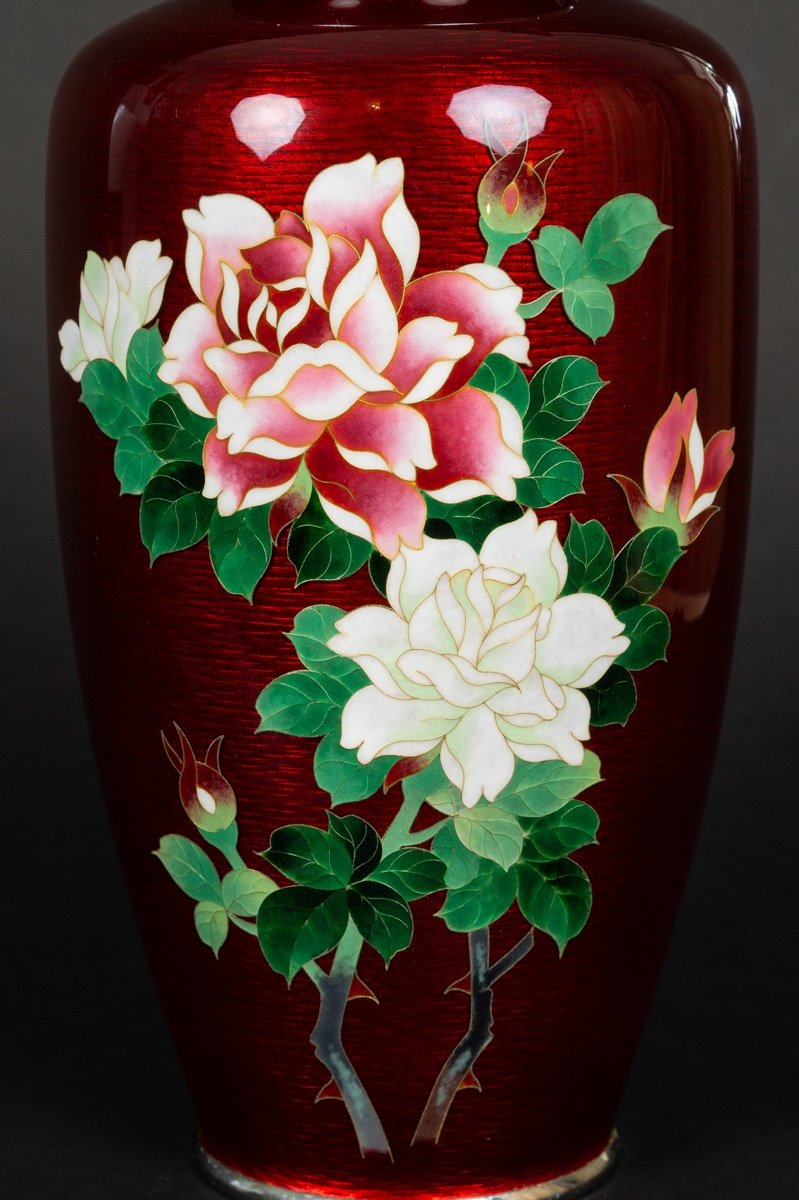 Cloisonne Vase, Ando Jubei Company, Japan, Mid-20th Century.-photo-2