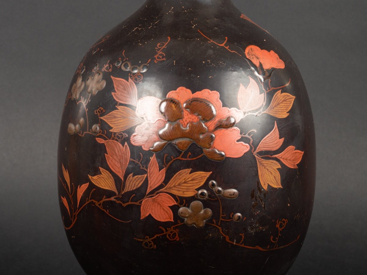 Vase - Lampe, Porcelaine Laquée, Japon, Arita, époque Edo / Meiji, XIXe Siècle.-photo-3