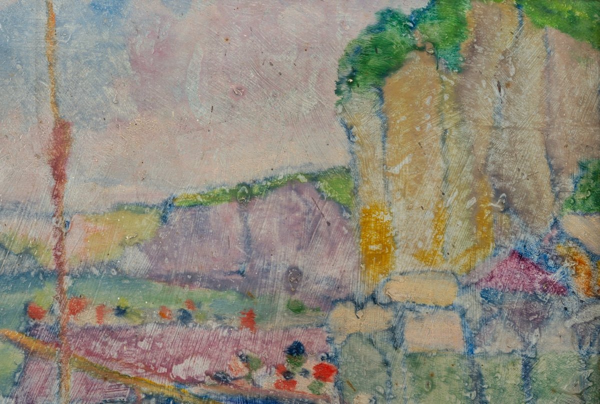 Coast With Cliffs, Olaf Christiansen (1901 - 1990), Post-impressionism - Fauvism, 1930-photo-4