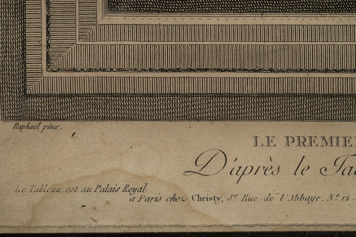 Le Premier Devoir Des Meres, Gravure Sur Cuivre, Vincenzo Vangelisti, d'Après Raphaël d'Urbino-photo-6