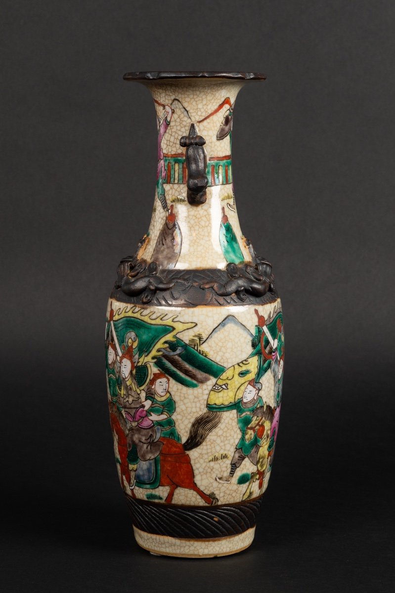 Vase Avec Guerriers, Nankin, Chine, XIXe / XXe Siècle -photo-4