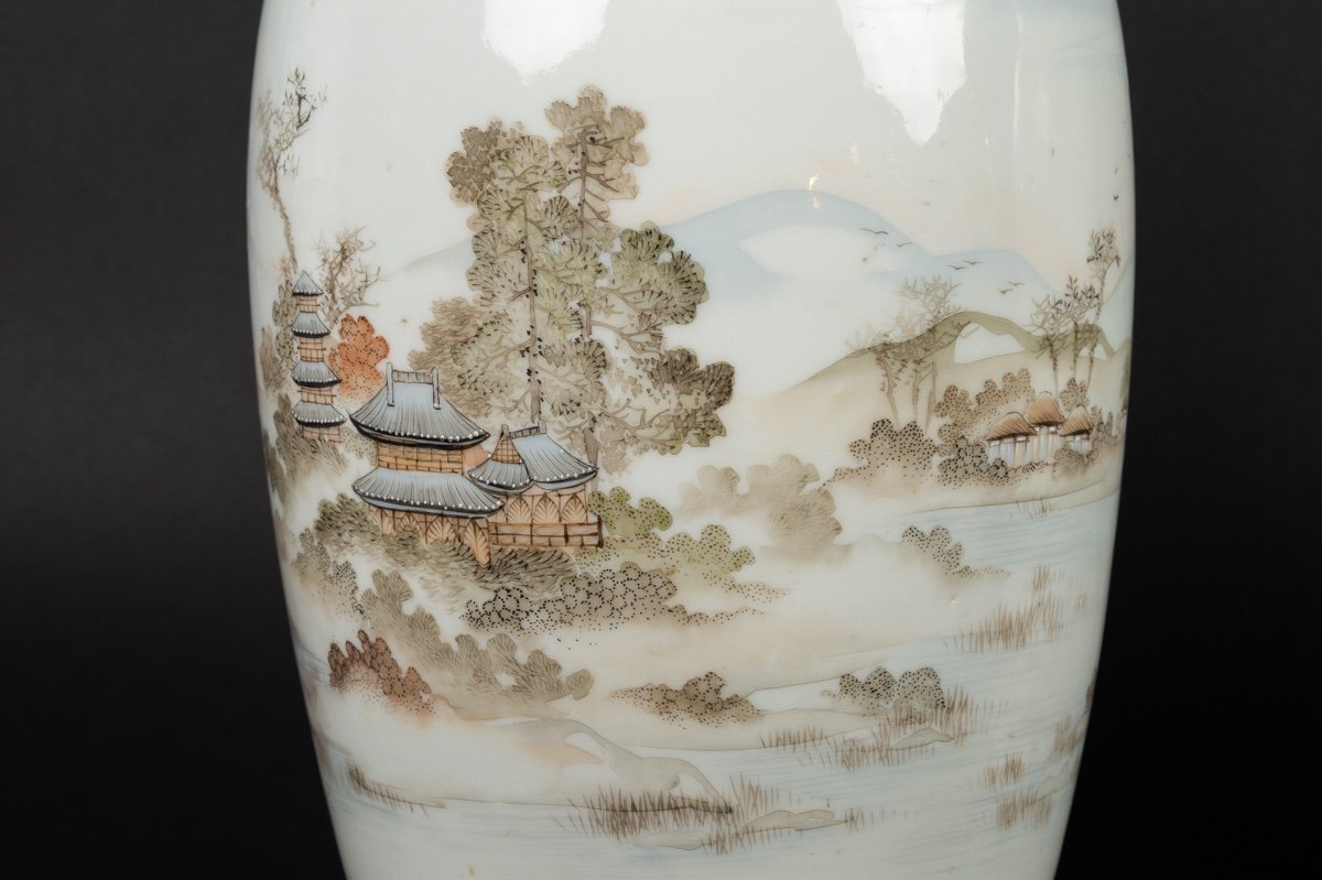 Paire De Vases Avec Des Paysages, Yamada, Seto / Yokohama, Japon, ère Meiji (1868-1912)-photo-5