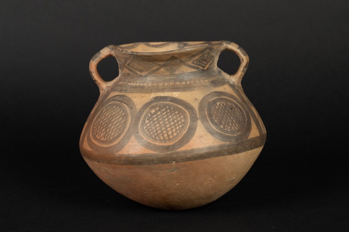 Vase, Terre Cuite Peinte, Chine, Culture Majiayao, 3e Millénaire Avant J.-c.  