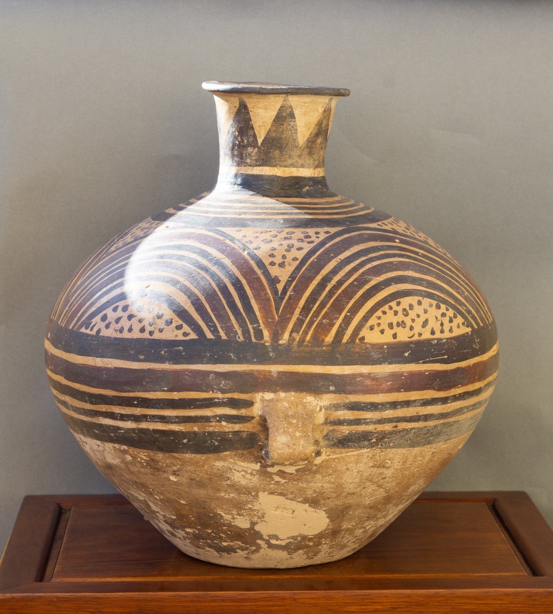 Large Jar, Painted Terracotta, China, Majiayao Culture, Banshan Period, Circa 2600-2300 Bc.-photo-1