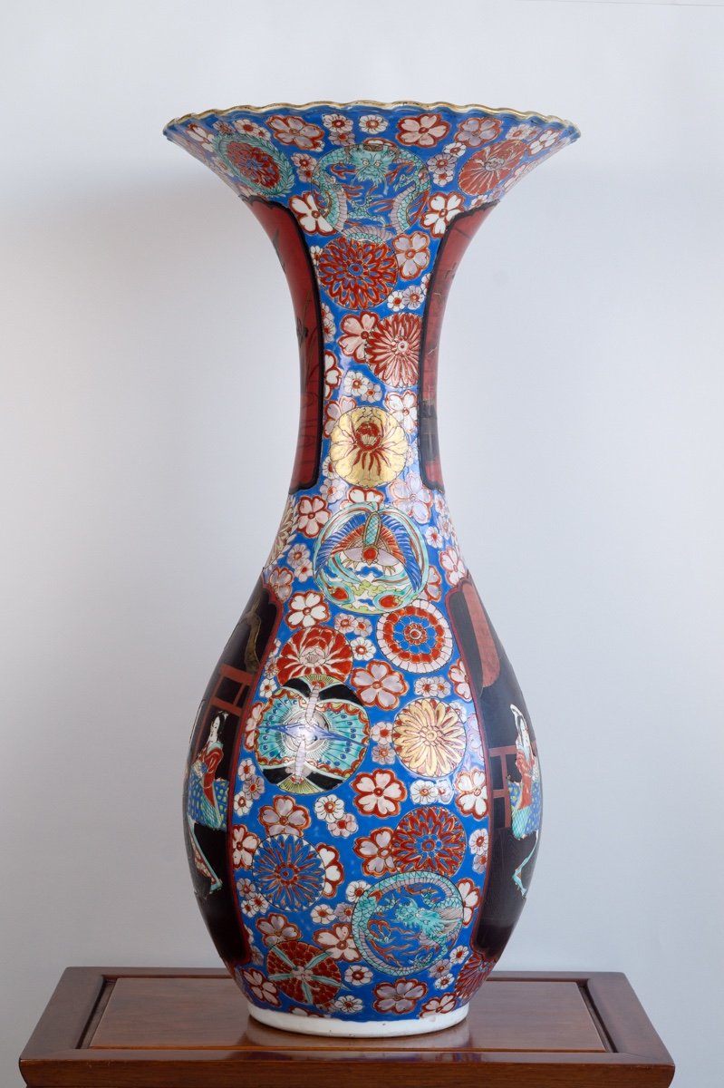 Lacquer Vase, Arita - Imari, Hichōzan Shinpo, Edo/meiji Era, 1856-1900.-photo-2