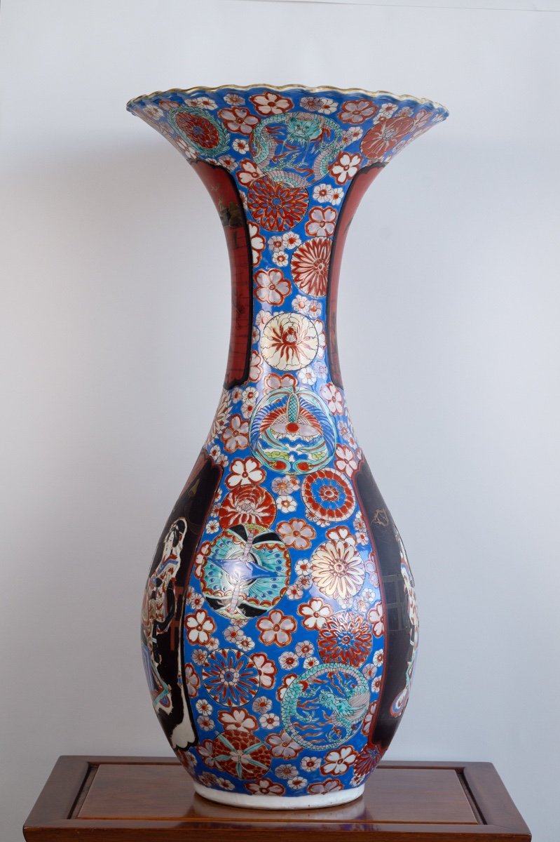 Lacquer Vase, Arita - Imari, Hichōzan Shinpo, Edo/meiji Era, 1856-1900.-photo-4