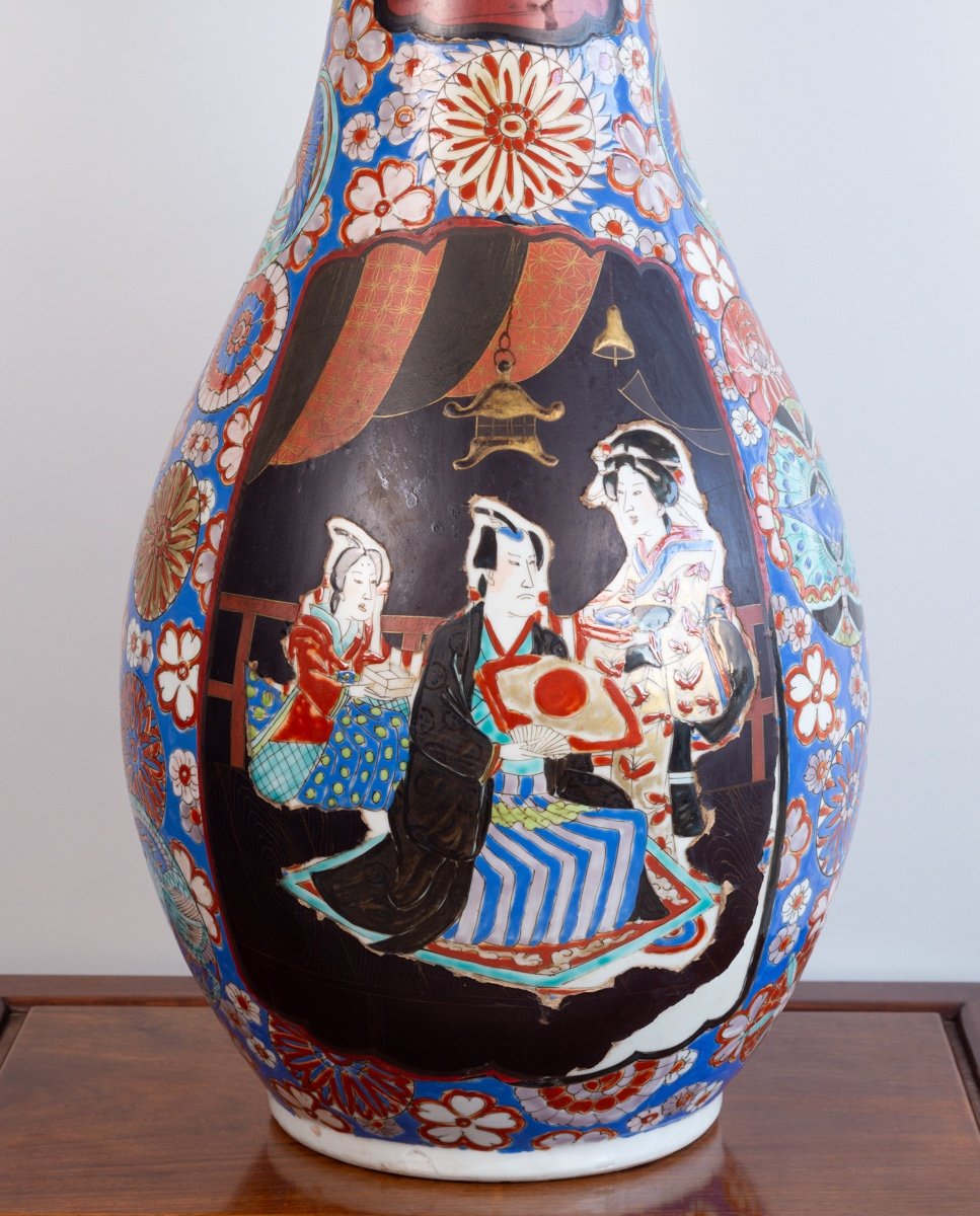 Lacquer Vase, Arita - Imari, Hichōzan Shinpo, Edo/meiji Era, 1856-1900.-photo-3