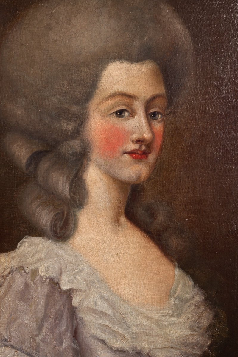 Portrait Of A Young Woman, Louis XVI, Eighteenth Century-photo-2