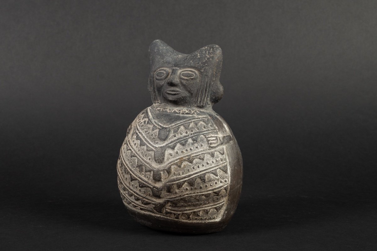 Figure - Fragment De Vase, Pérou, Chimu, Xe-xve Siècle, Culture Précolombienne-photo-4