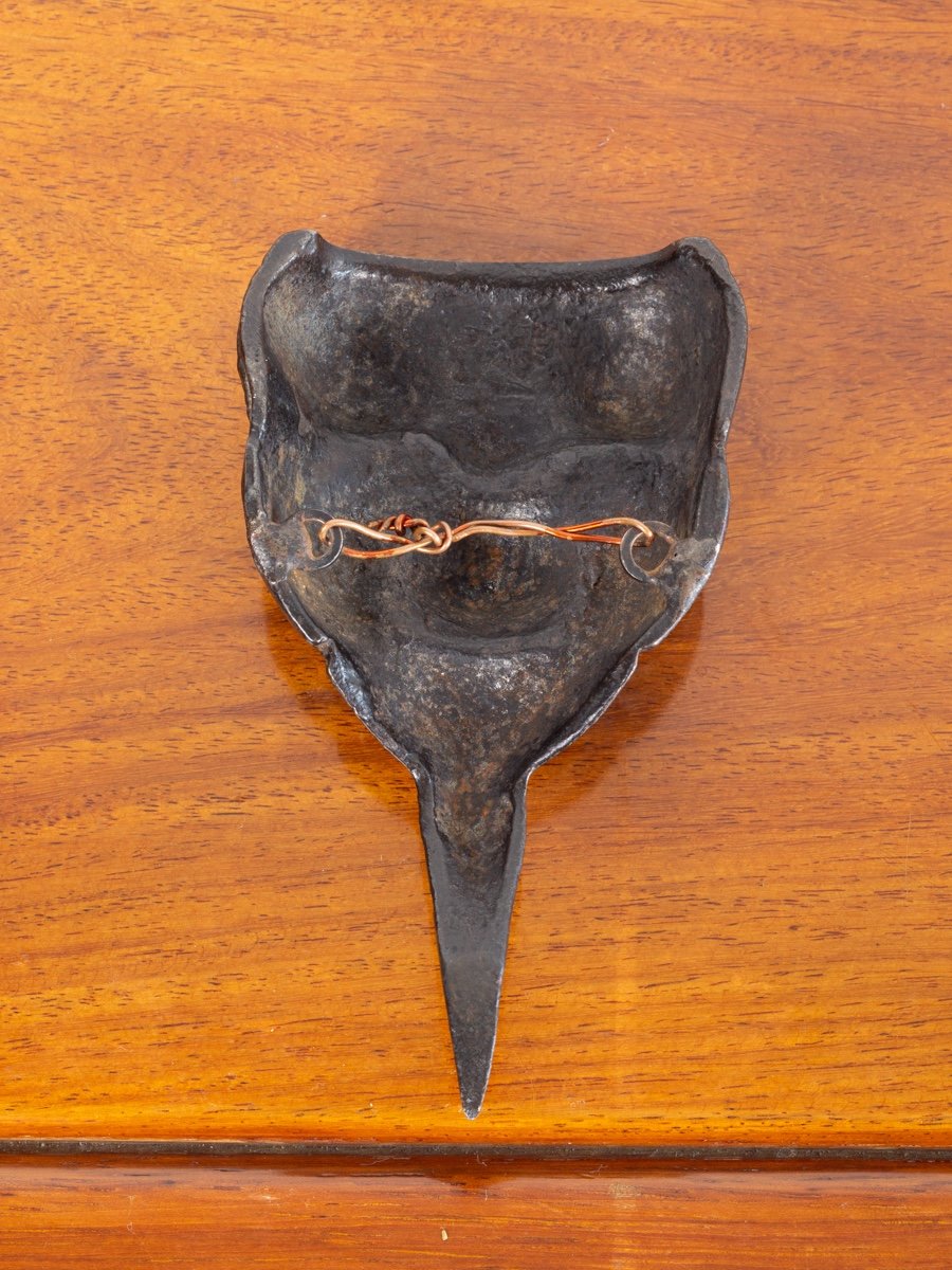 Miniature Theater Mask No - Noh, Iron, Japan, Edo Period (1603-1868).-photo-2
