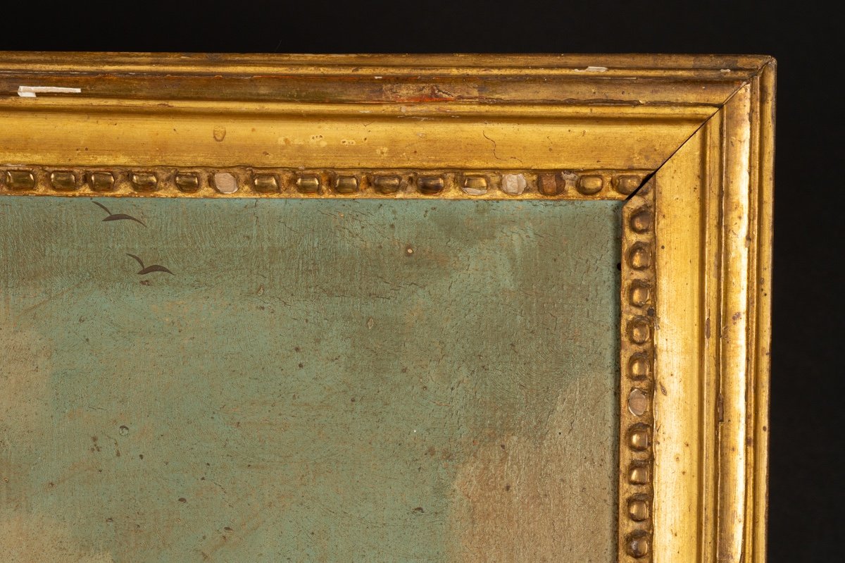 Trumeau - Mirror, Golden Wood, Louis XVI, France, End Of The Eighteenth Century.-photo-4