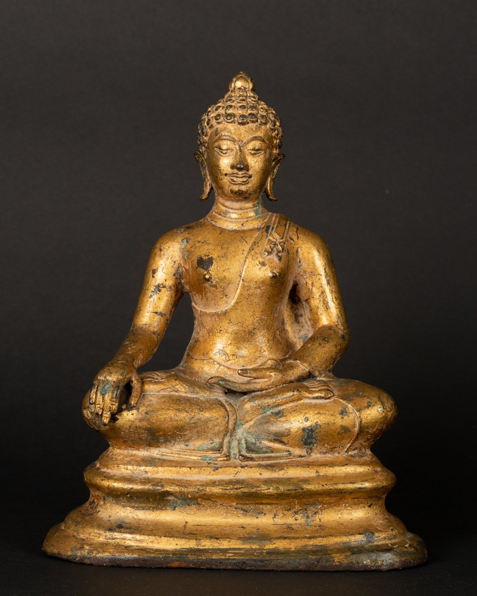 Sakyamuni Buddha, Gilt Bronze, Thailand, Rattanakosin, 19th/20th Century.-photo-2