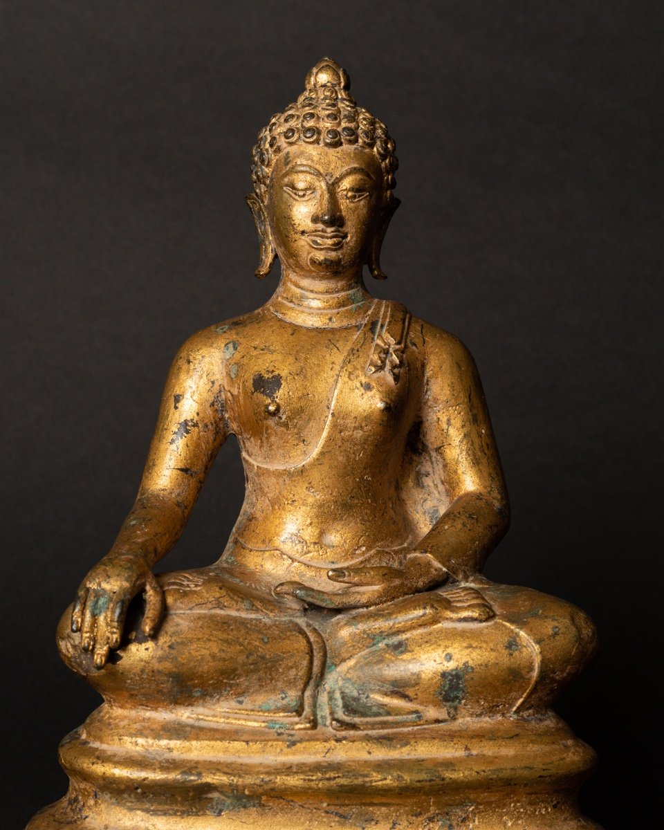 Sakyamuni Buddha, Gilt Bronze, Thailand, Rattanakosin, 19th/20th Century.-photo-1