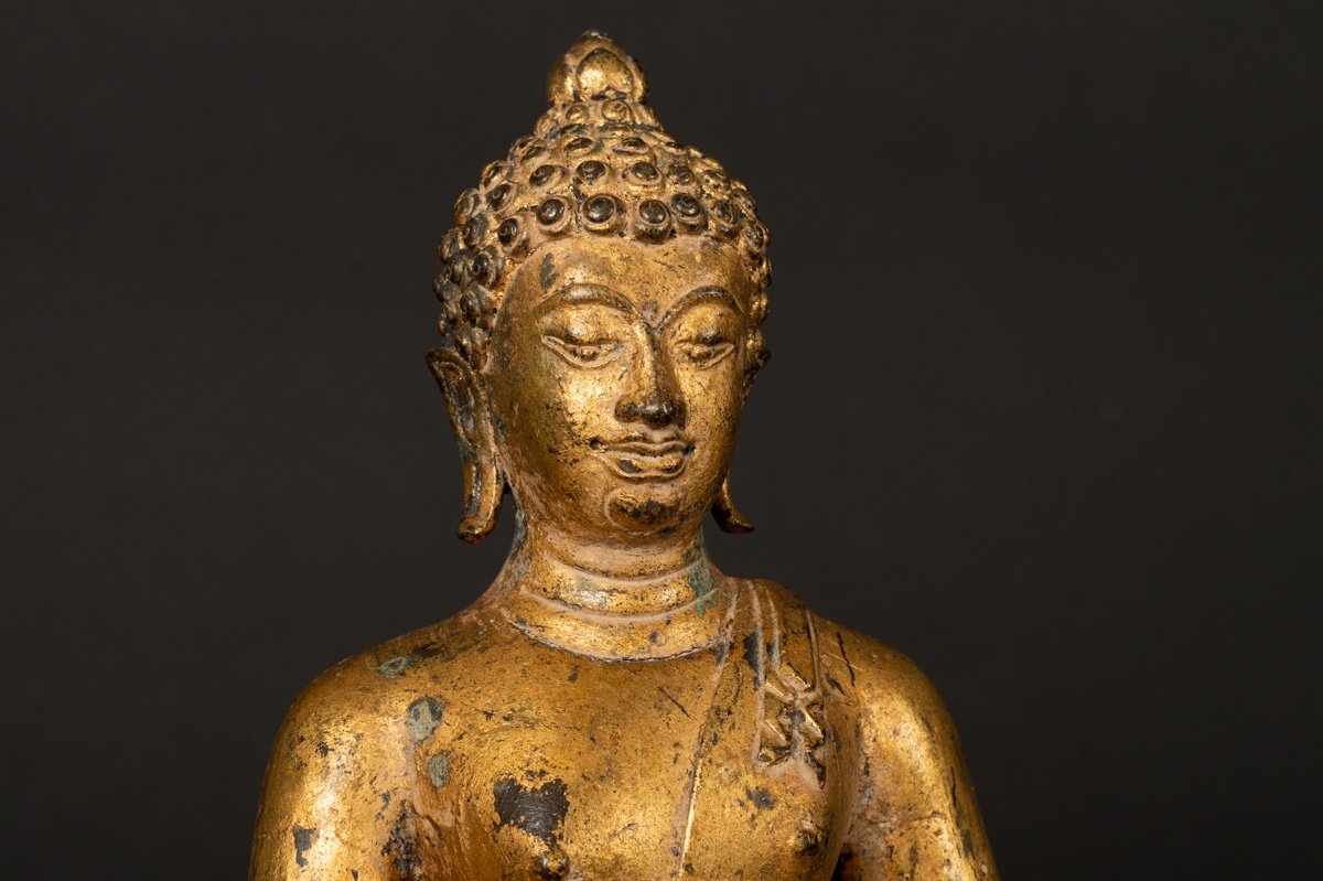 Sakyamuni Buddha, Gilt Bronze, Thailand, Rattanakosin, 19th/20th Century.-photo-4