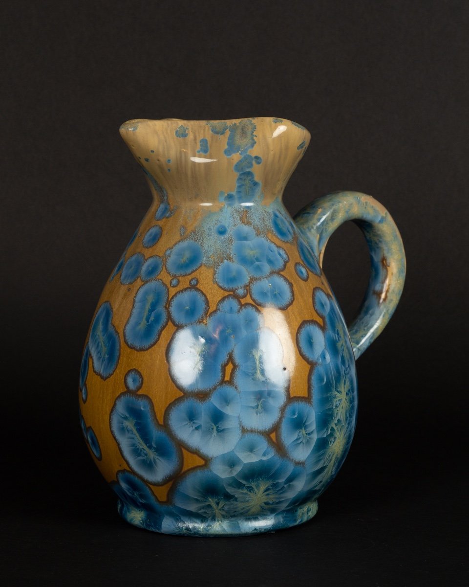 Pitcher, Pierrefonds, Art Nouveau, France, Circa 1900.-photo-2