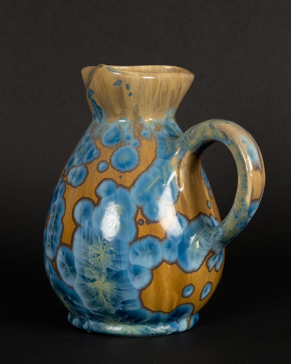 Pitcher, Pierrefonds, Art Nouveau, France, Circa 1900.-photo-1