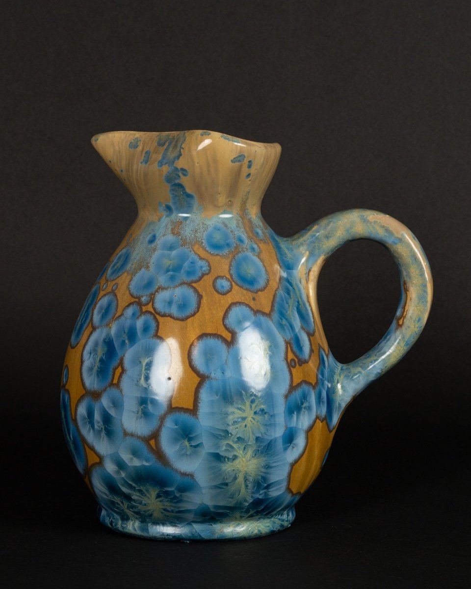 Pitcher, Pierrefonds, Art Nouveau, France, Circa 1900.