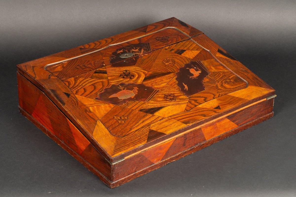 Marquetry Travel Secretary, Japan, Meiji Era (1868-1912).-photo-2