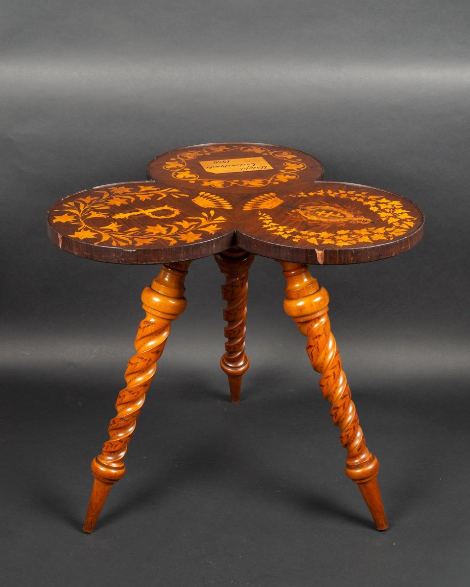 Inlaid Coffee Table, Prince Witold Czetwertyński (1850-1909), 1886, Daszów Nad Sobem, Poland-photo-4