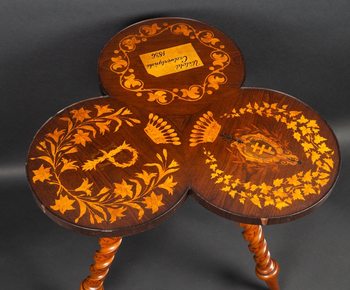 Inlaid Coffee Table, Prince Witold Czetwertyński (1850-1909), 1886, Daszów Nad Sobem, Poland-photo-2